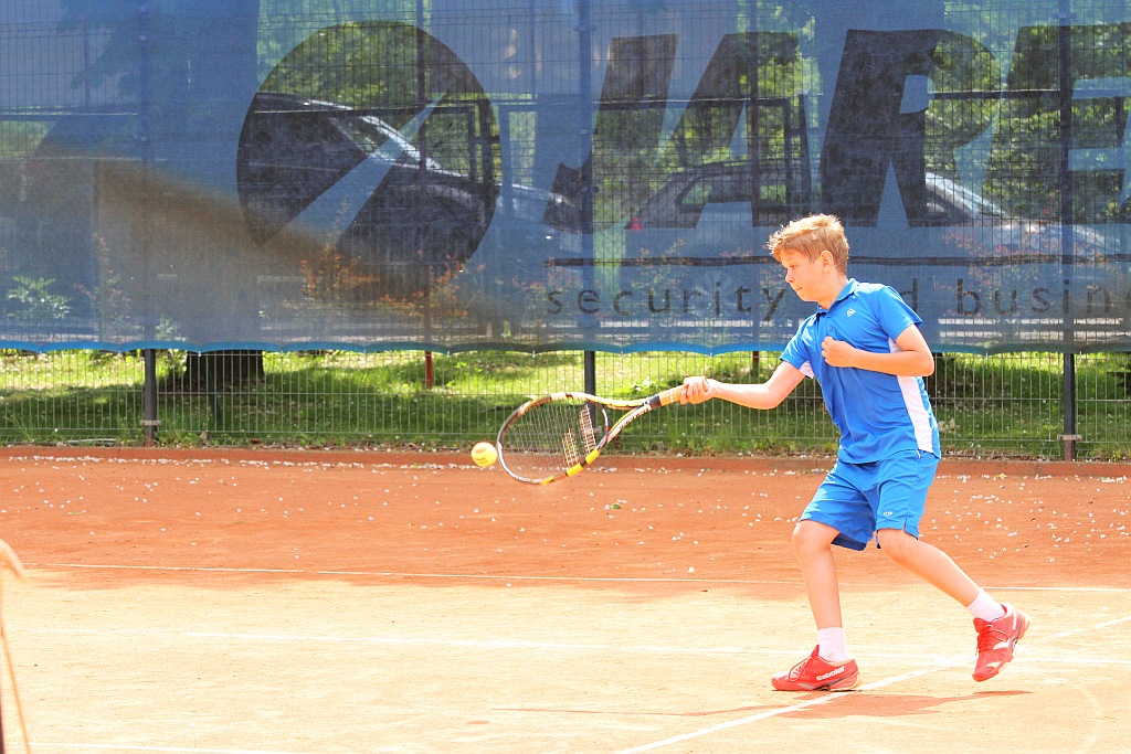 Łukasz Kubot był gościem dziecięcego turnieju tenisowego