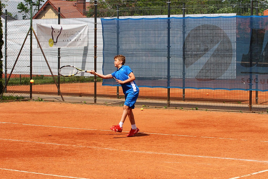Łukasz Kubot był gościem dziecięcego turnieju tenisowego