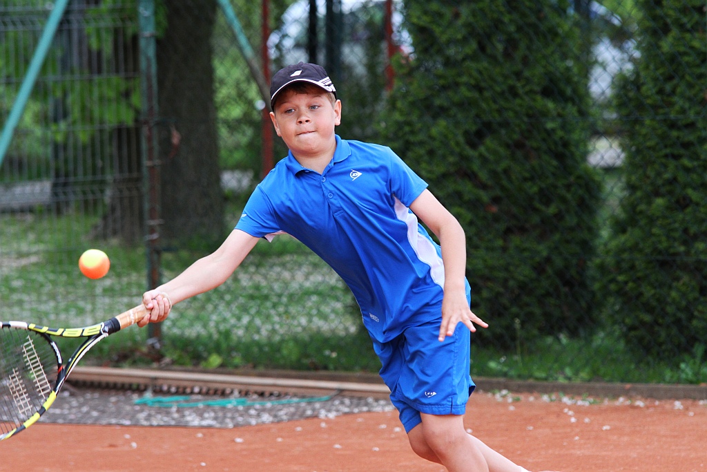 Łukasz Kubot był gościem dziecięcego turnieju tenisowego