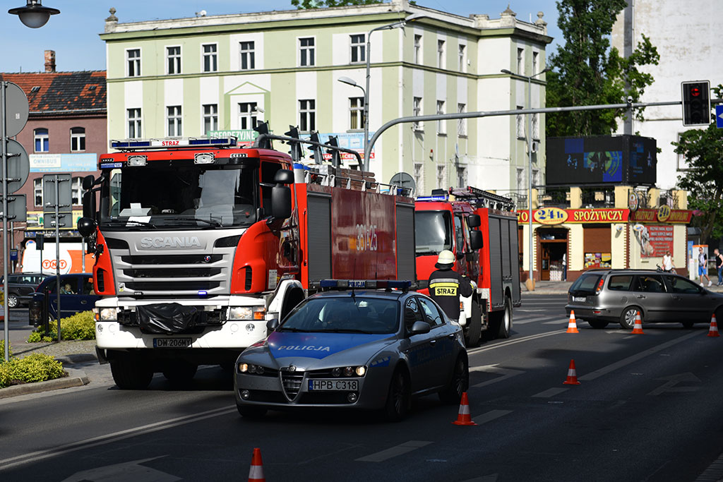 Straż ewakuowała dziewczynkę i jej psa z płonącego mieszkania