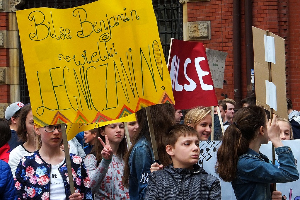 Uczniowski happening uliczny poświęcony Benjaminowi Bilsemu