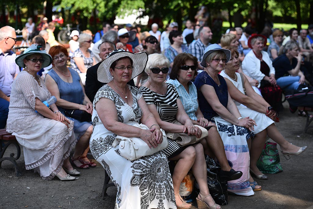 Dwa zespoły zagrały w parku muzykę Benjamina Bilsego