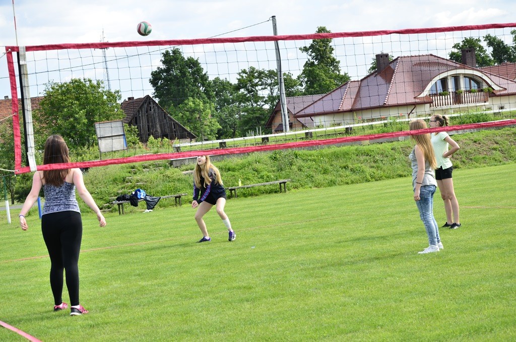 W Siedliskach grali w siatkówkę na boiskach trawiastych