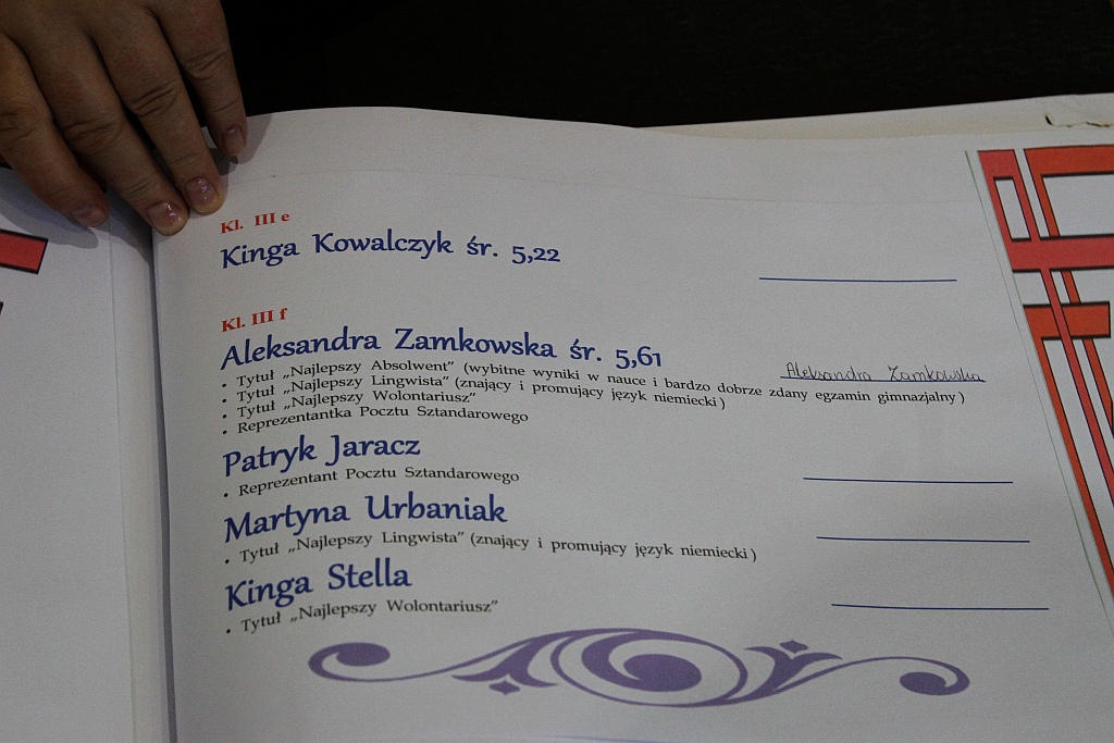 Uczniowie pierwszego Gminazjum zakończyli rok szkolny