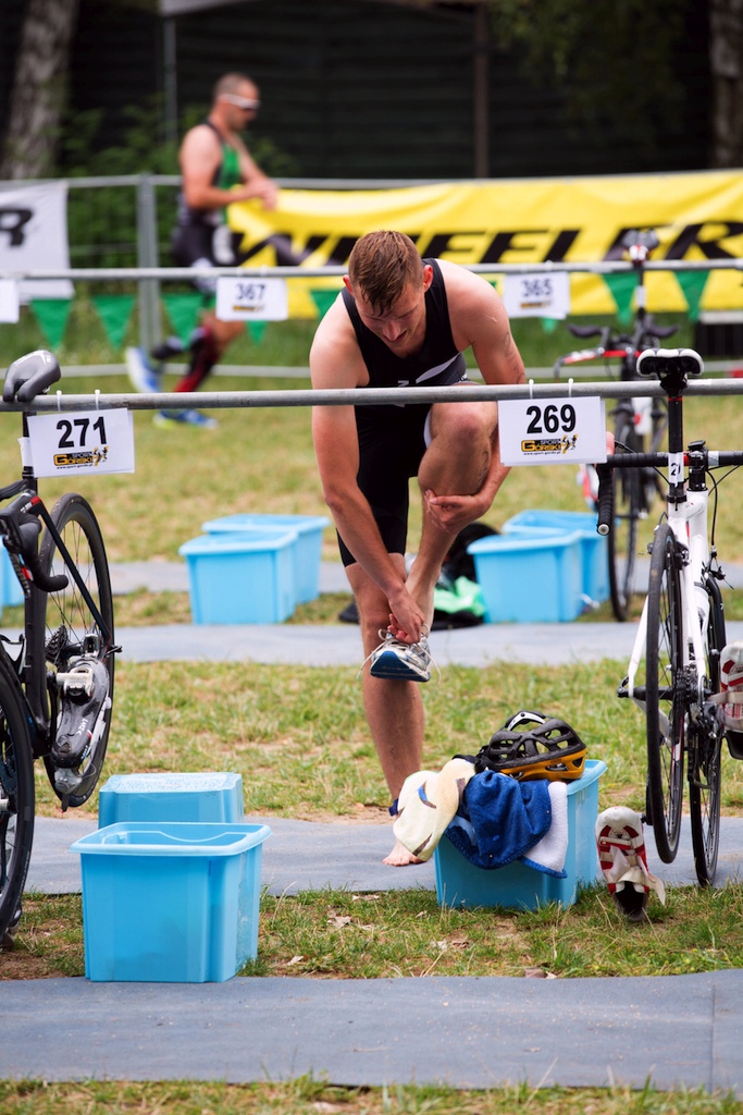 Legniccy twardziele walczyli na trasie triathlonu w Sławie