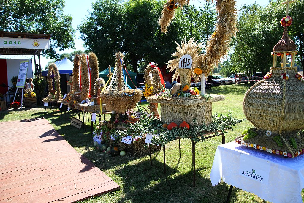 Mieszkańcy gminy Ruja bawią sie na dożynkach w Tyńcu