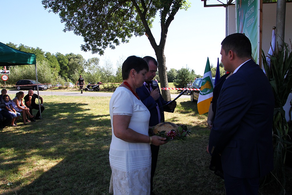 Mieszkańcy gminy Ruja bawią sie na dożynkach w Tyńcu