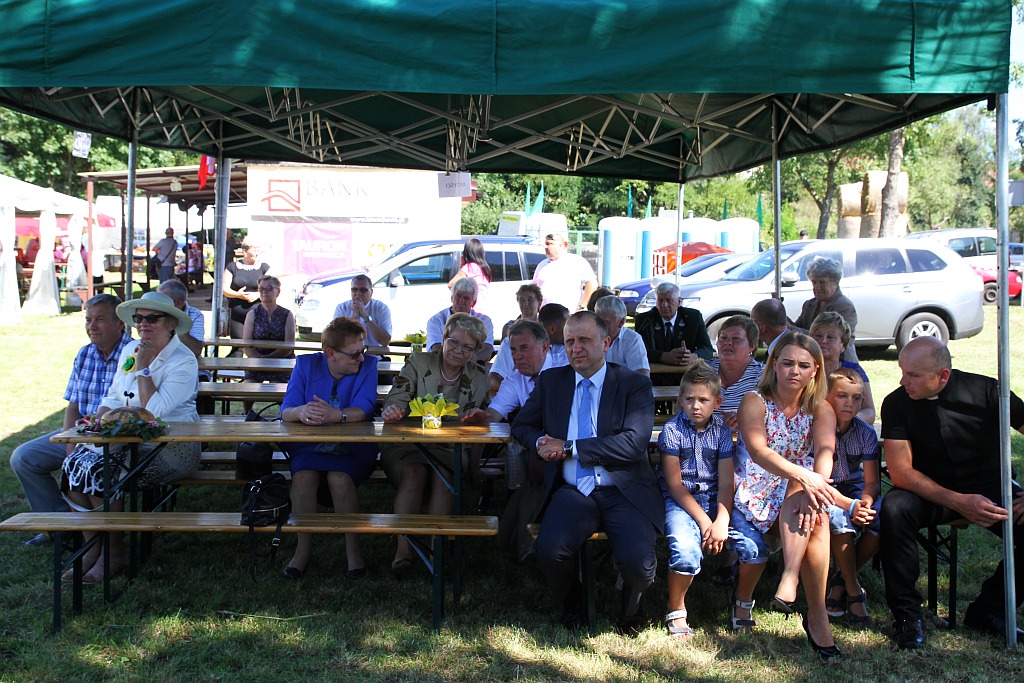Mieszkańcy gminy Ruja bawią sie na dożynkach w Tyńcu