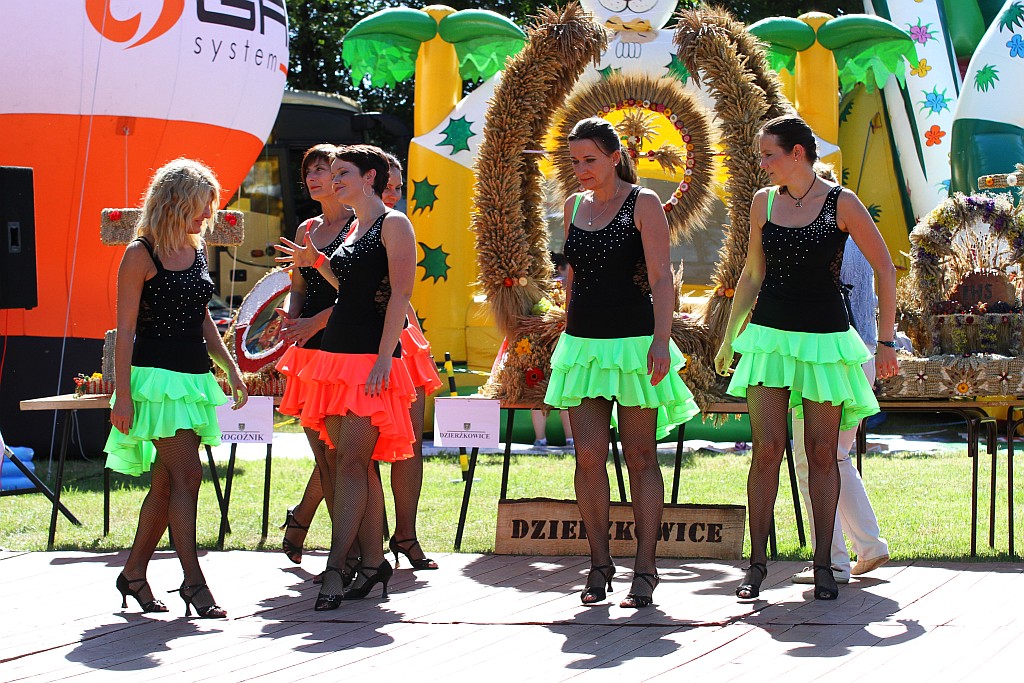 Mieszkańcy gminy Ruja bawią sie na dożynkach w Tyńcu