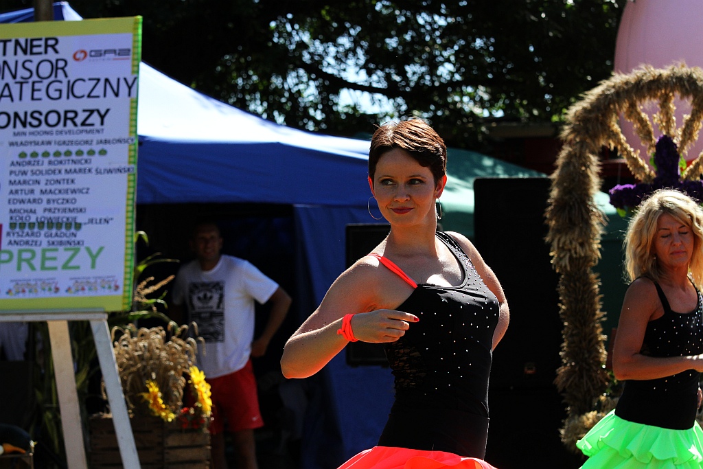 Mieszkańcy gminy Ruja bawią sie na dożynkach w Tyńcu