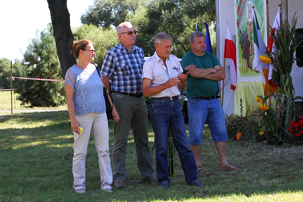 Mieszkańcy gminy Ruja bawią sie na dożynkach w Tyńcu