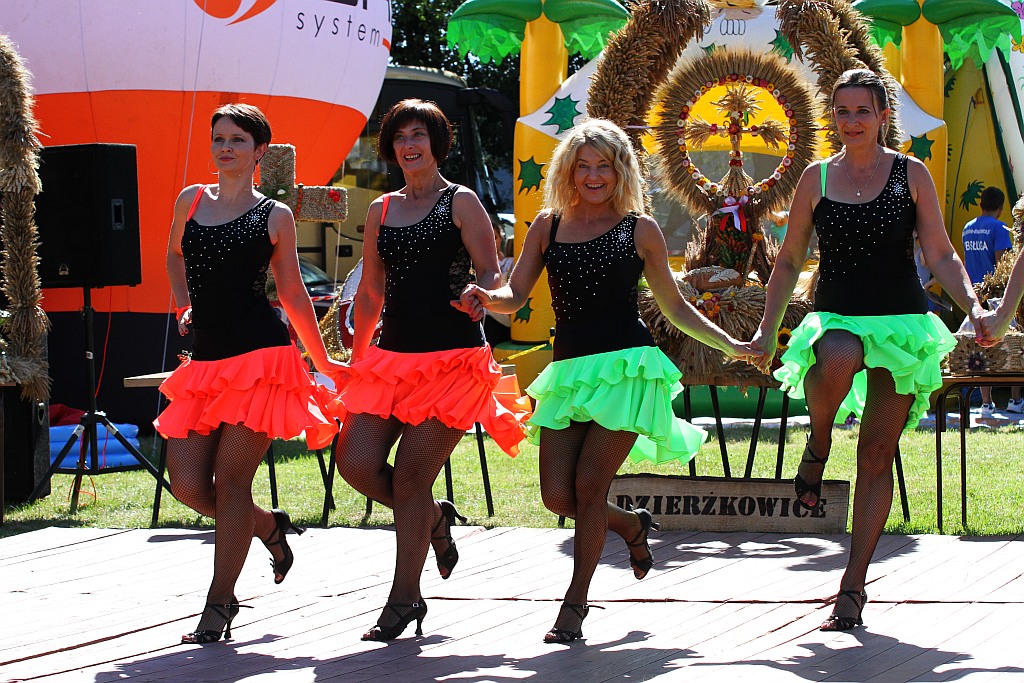 Mieszkańcy gminy Ruja bawią sie na dożynkach w Tyńcu