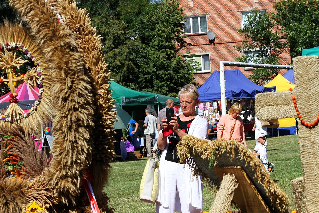 Mieszkańcy gminy Ruja bawią sie na dożynkach w Tyńcu