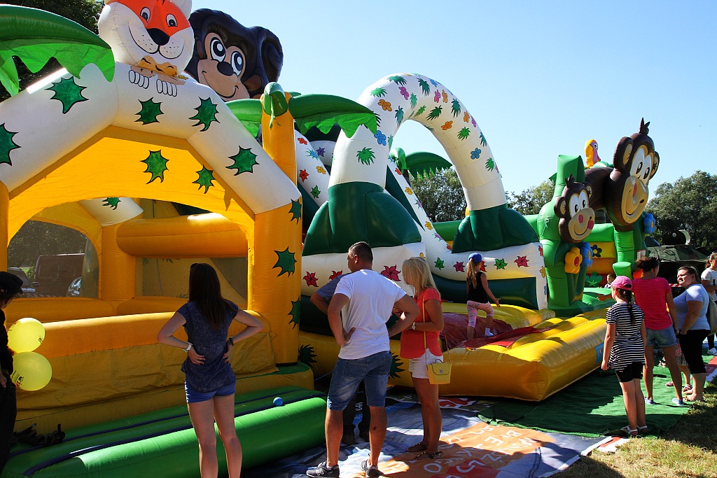 Mieszkańcy gminy Ruja bawią sie na dożynkach w Tyńcu