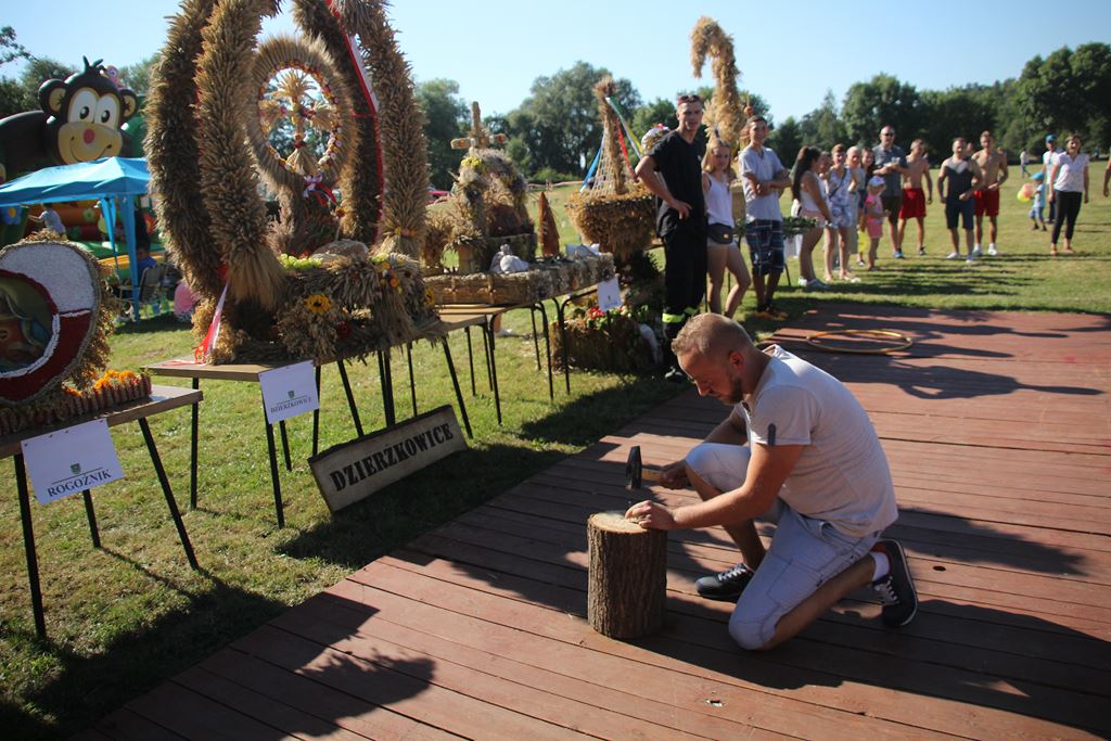 Mieszkańcy gminy Ruja bawią sie na dożynkach w Tyńcu