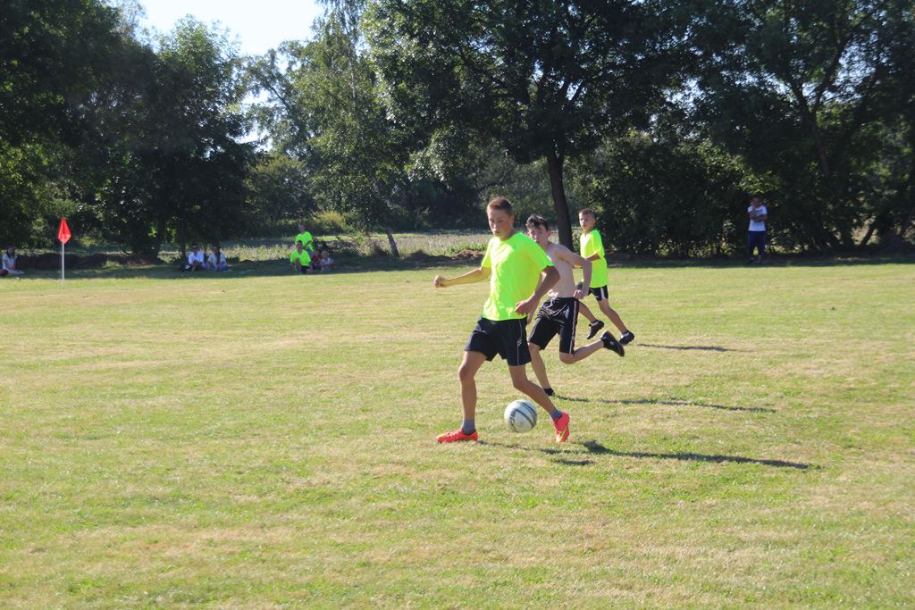 Mieszkańcy gminy Ruja bawią sie na dożynkach w Tyńcu