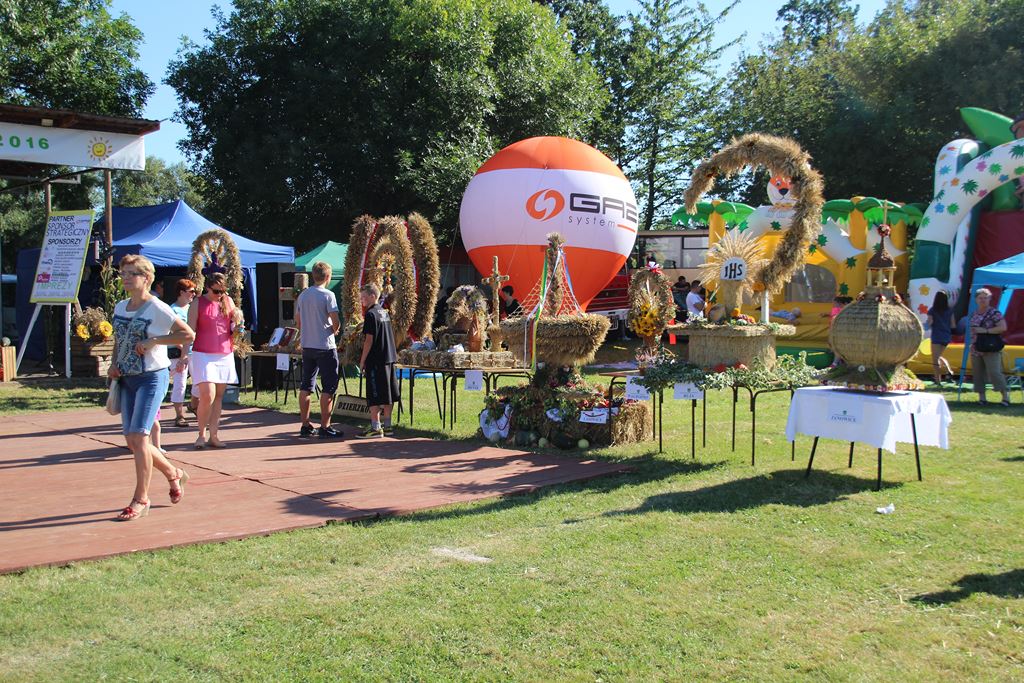 Mieszkańcy gminy Ruja bawią sie na dożynkach w Tyńcu