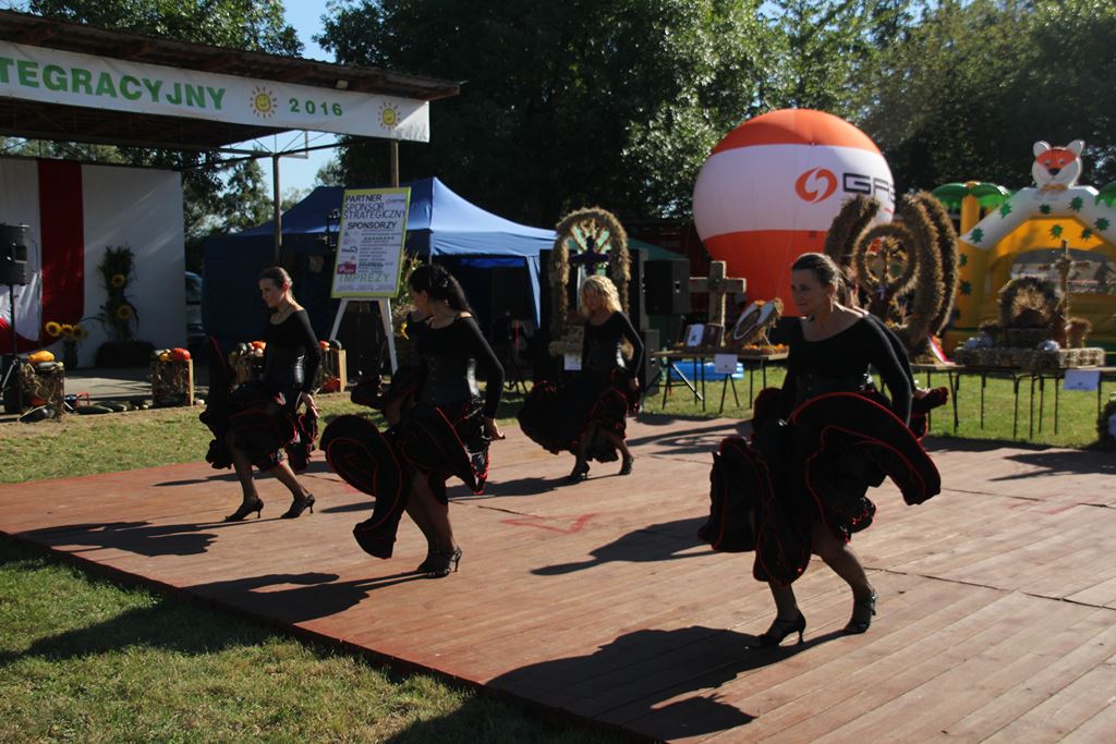 Mieszkańcy gminy Ruja bawią sie na dożynkach w Tyńcu