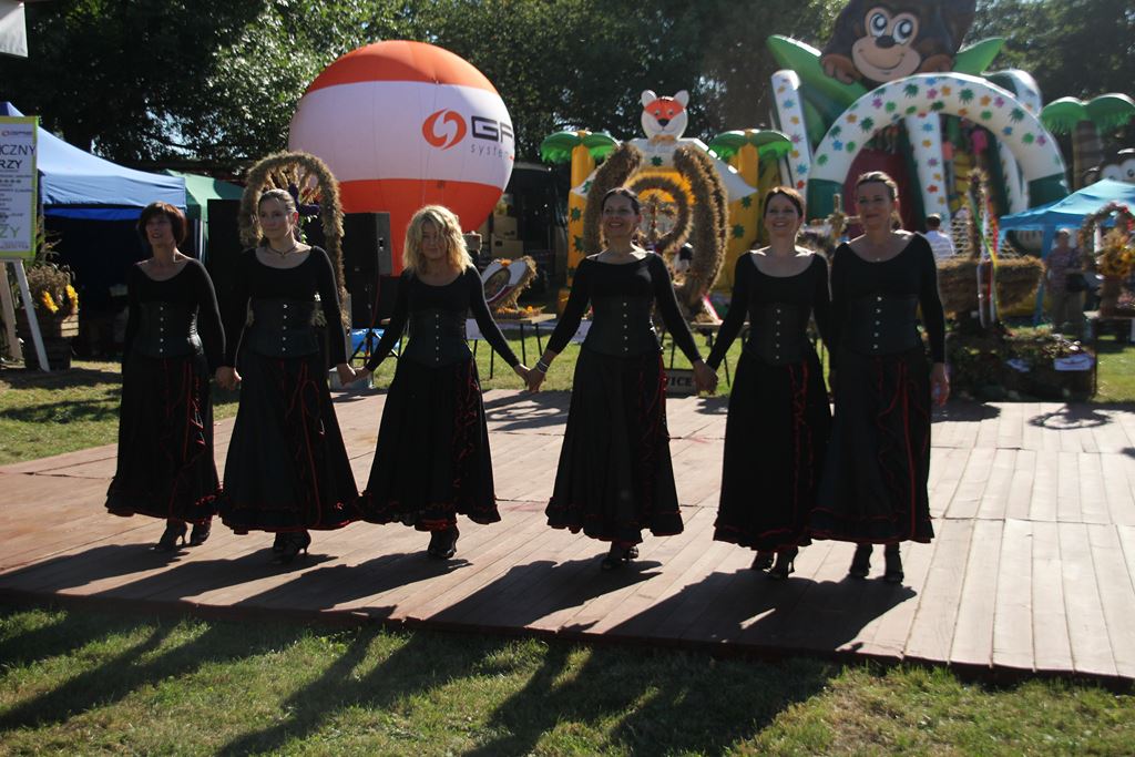 Mieszkańcy gminy Ruja bawią sie na dożynkach w Tyńcu