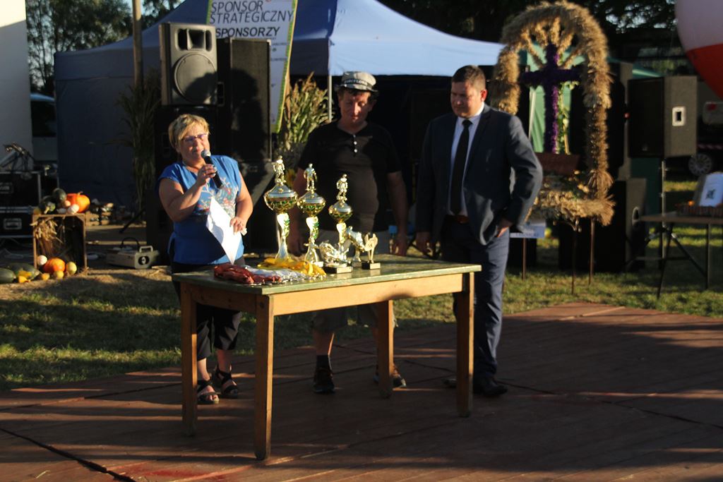 Mieszkańcy gminy Ruja bawią sie na dożynkach w Tyńcu