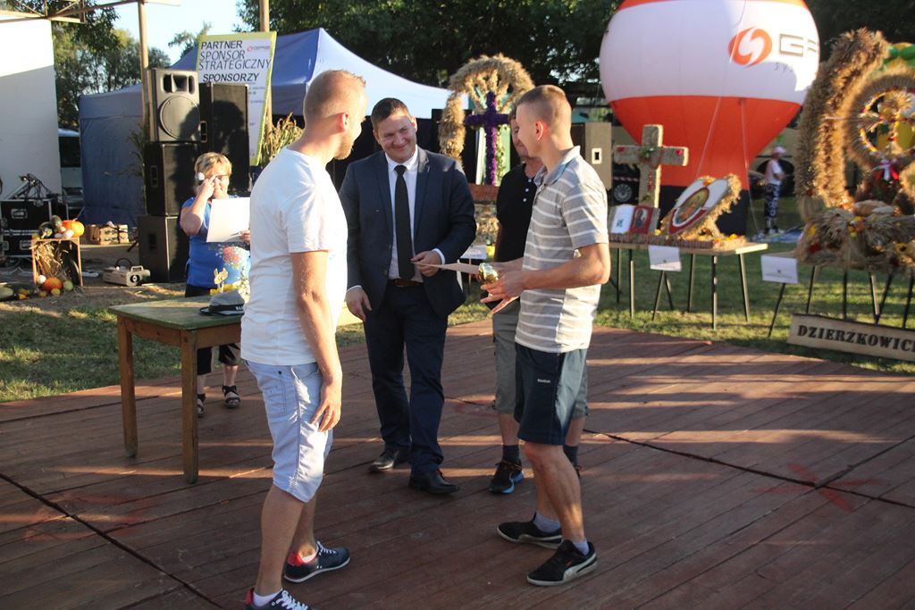 Mieszkańcy gminy Ruja bawią sie na dożynkach w Tyńcu