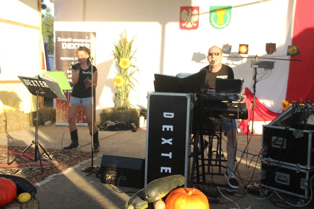 Mieszkańcy gminy Ruja bawią sie na dożynkach w Tyńcu