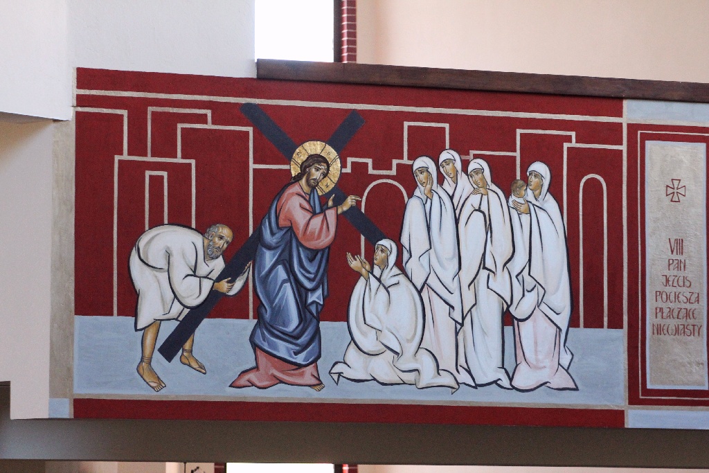 Waszkiewicz kończy malowanie dziesiątej stacji drogi krzyżowej