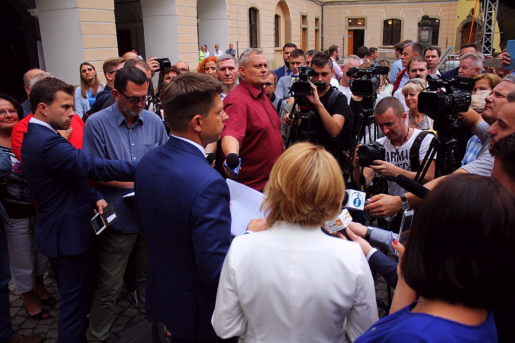 Przewodniczący Nowoczesnej Ryszard Petru odwiedził Legnicę