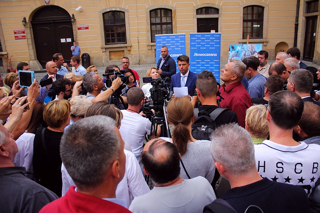 Przewodniczący Nowoczesnej Ryszard Petru odwiedził Legnicę