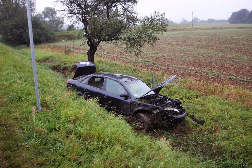 Dwie osoby lekko ranne w wypadku w Pątnowie Legnickim