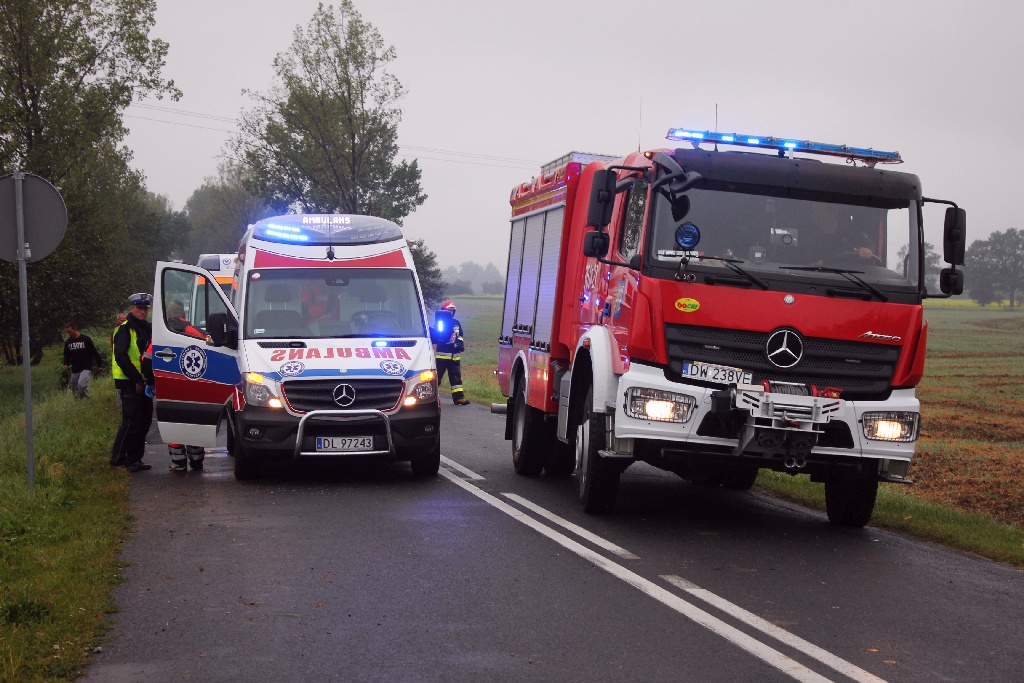 Dwie osoby lekko ranne w wypadku w Pątnowie Legnickim