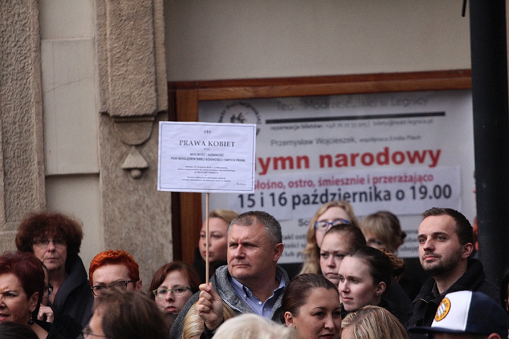 Legniczanki protestowały przeciwko zaostrzeniu ustawy aborcyjnej
