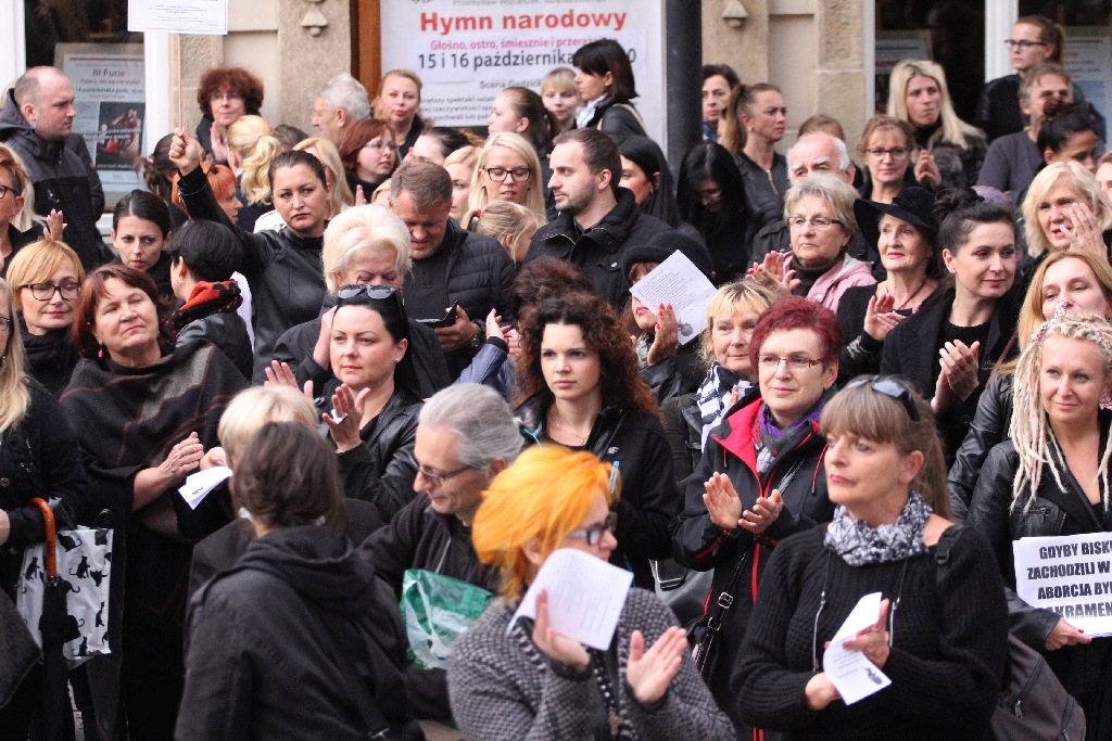 Legniczanki protestowały przeciwko zaostrzeniu ustawy aborcyjnej
