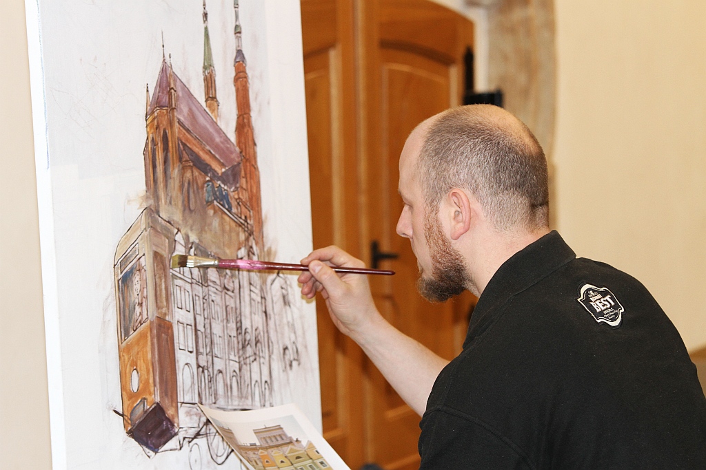Czterej artyści malują obraz magicznej i realnej Legnicy