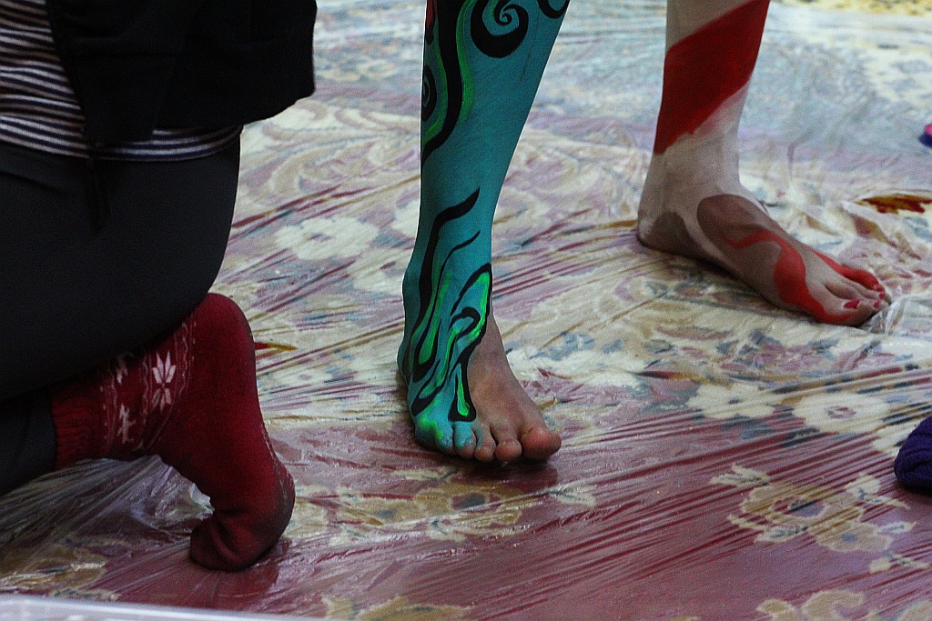 Warsztaty body paintingu zorganizowane przez grupę Avatar