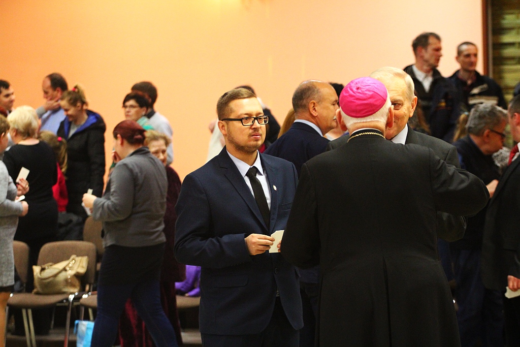 Spotkanie opłatkowe osób niepełnosprawnych w CS JP II
