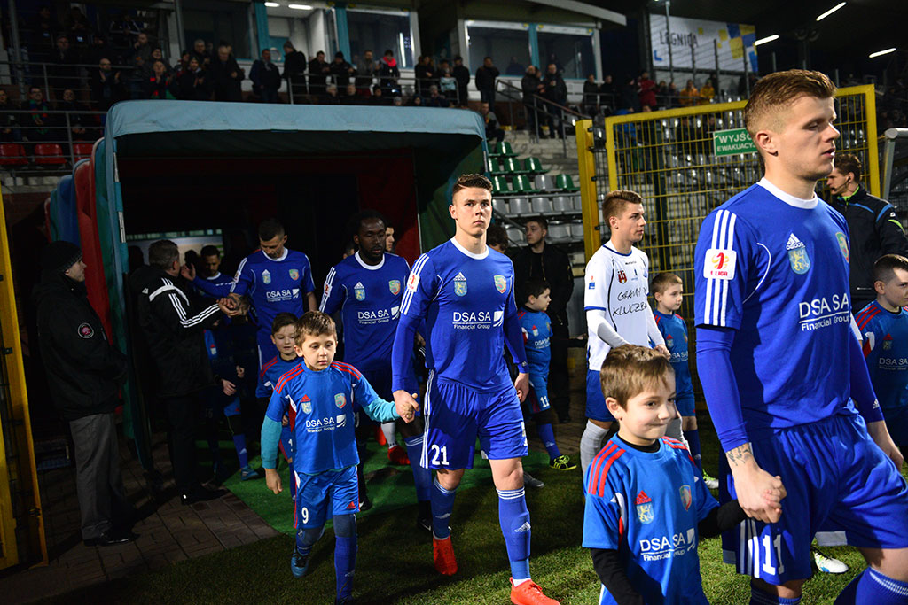 Piłkarze Miedzi Legnica wygrali pierwszy w tym roku ligowy mecz