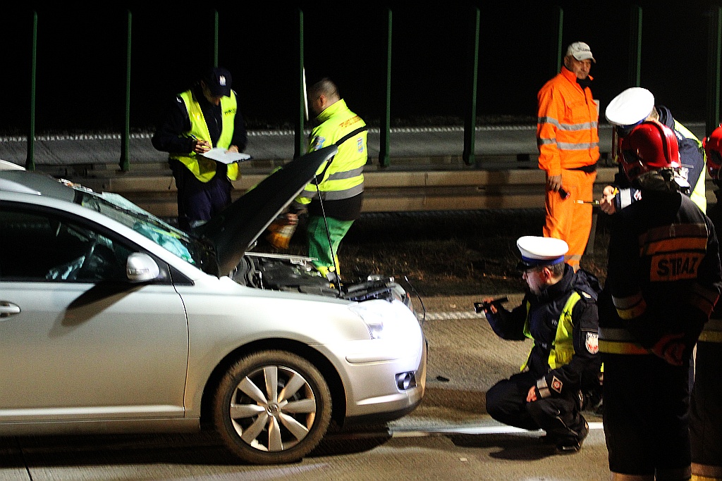 Śmiertelne potrącenie na A4. Autostrada jest zablokowany.
