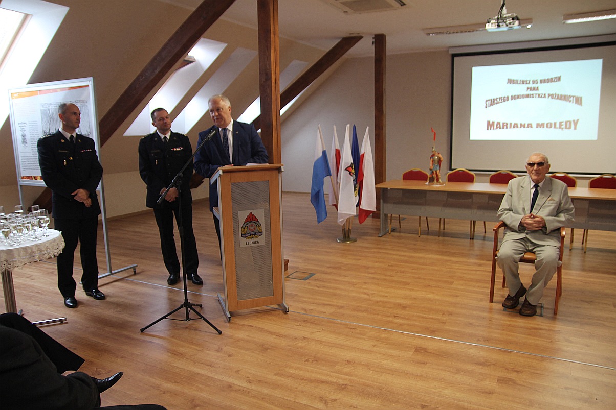 Uroczystość 95 urodzin st. ogn. w st. spoczynku Mariana Molędy