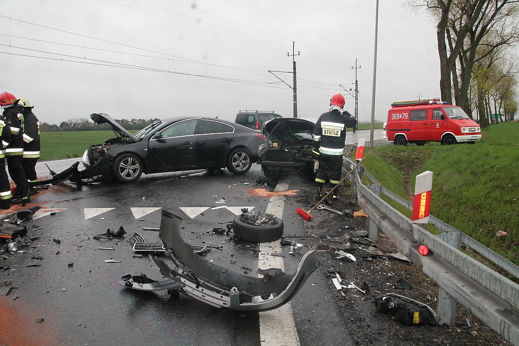 Wypadek na drodze do Złotoryi przy zjeździe na autostradę
