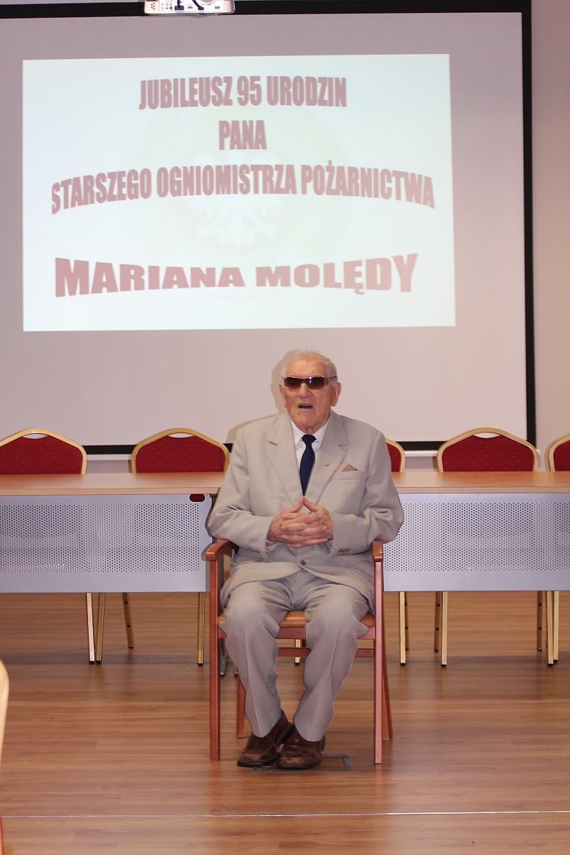 Uroczystość 95 urodzin st. ogn. w st. spoczynku Mariana Molędy