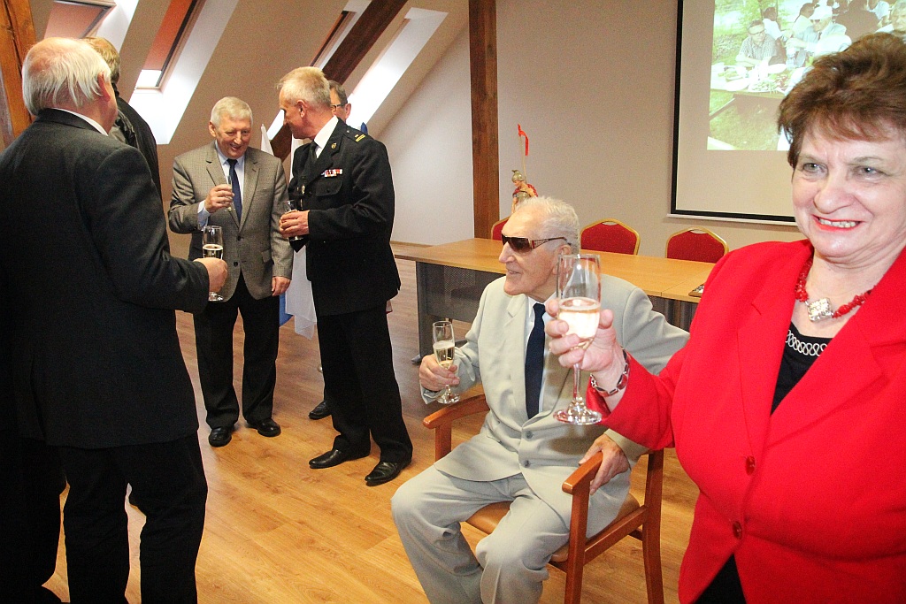 Uroczystość 95 urodzin st. ogn. w st. spoczynku Mariana Molędy