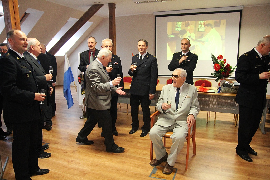 Uroczystość 95 urodzin st. ogn. w st. spoczynku Mariana Molędy
