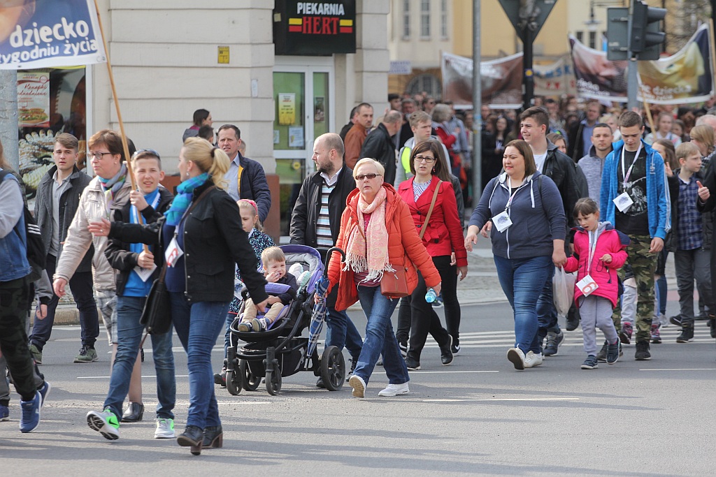 Blisko 2 tys. wiernych przeszło w Marszu dla Życia i Rodziny