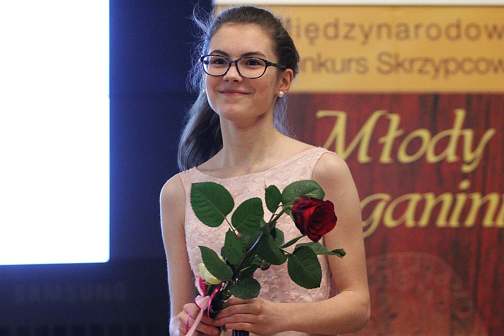 Sara Dragan z Grand Prix  XV konkursu Młody Paganini