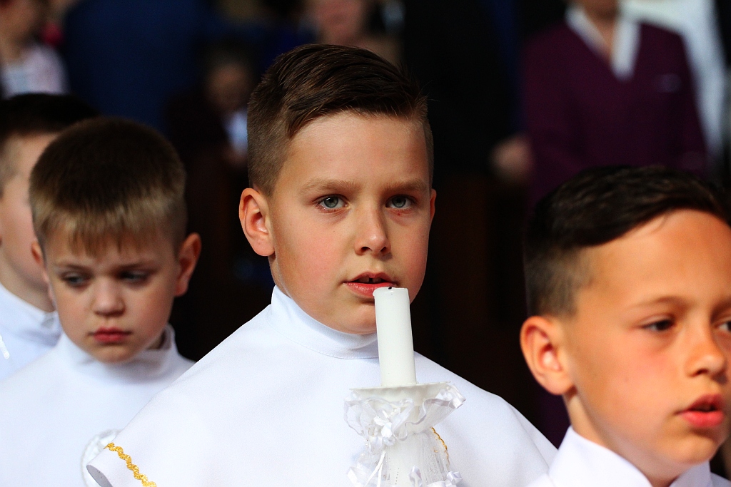 Pierwsza Komunia święta w kościele Matki Bożej Królowej Polski