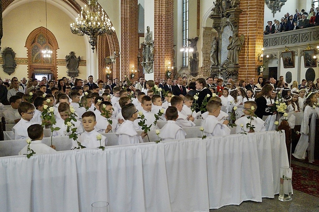 Pierwsza Komunia święta w  katedrze św. ap. Piotra i Pawła