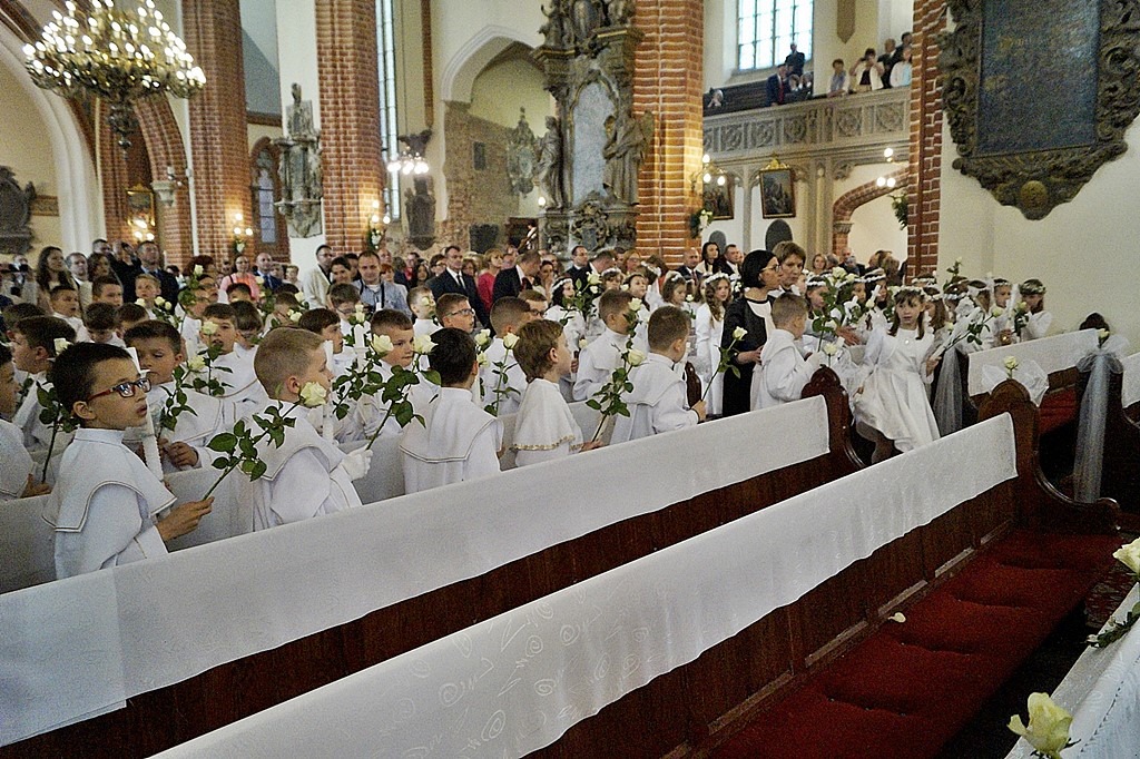 Pierwsza Komunia święta w  katedrze św. ap. Piotra i Pawła