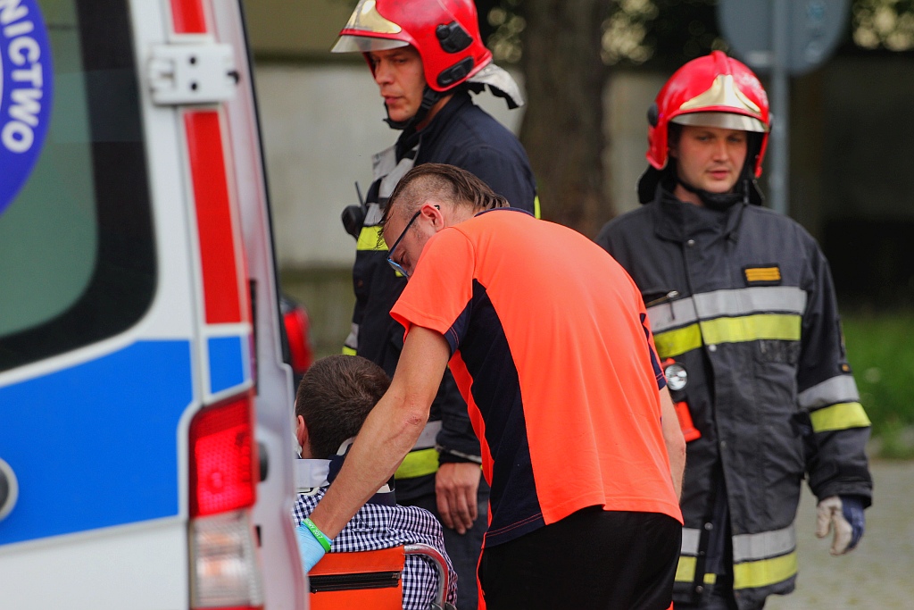 Wypadek na Grabskiego. Trzy osoby odwiezione do szpitala