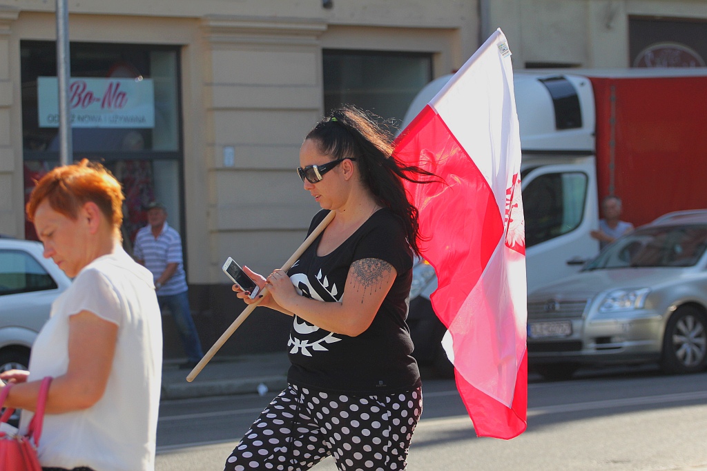 Legnicka Grupa Patriotyczna zatrzymała ruch na placu Wilsona